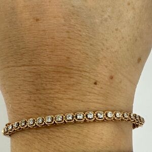 Diamond and 14k Rose Gold Bracelet